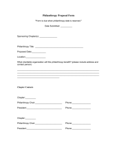 Philanthropy Proposal Form
