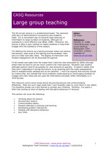 Large group teaching guide