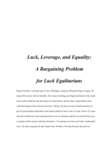 Section II. The Bargaining Problem