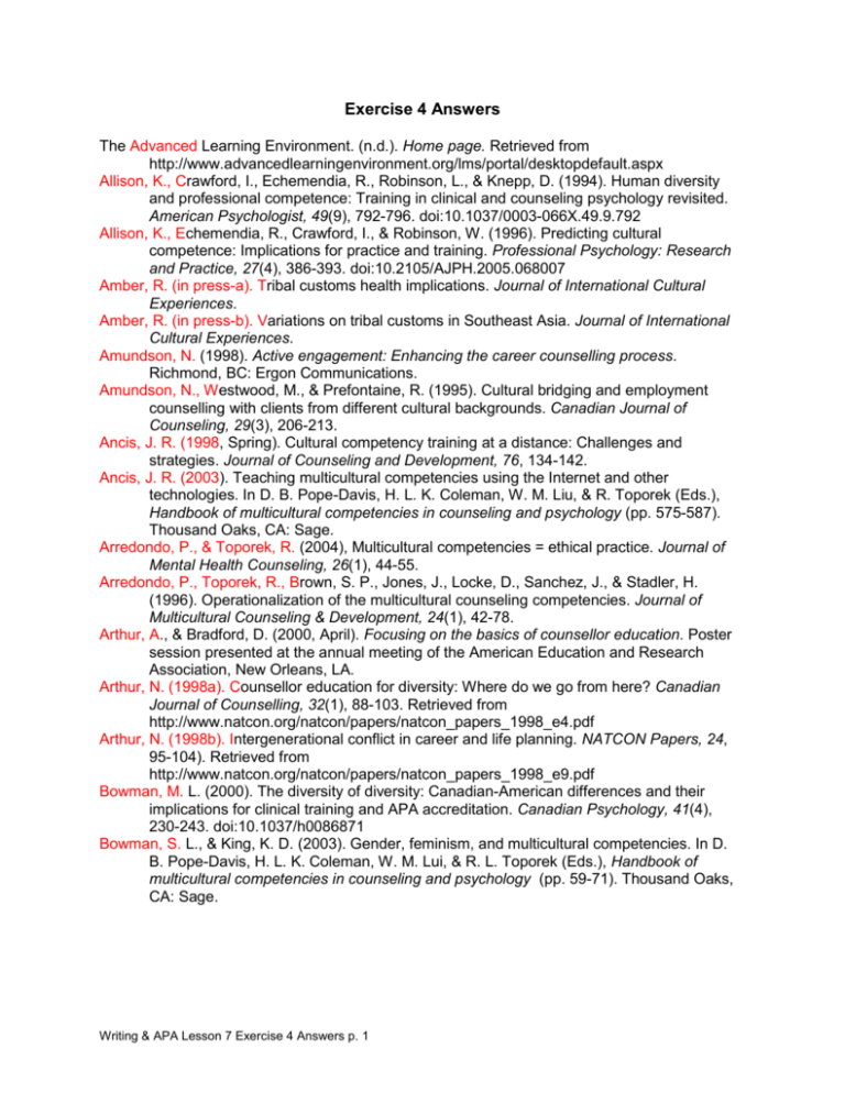 Lesson 1 Making Meaning Of APA Format