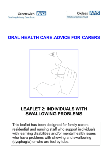 oral health care advice for carers