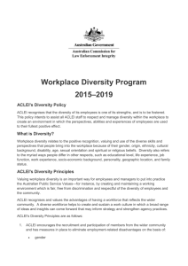 Workplace Diversity Program 2015-2019