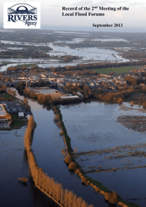 Organisations Represented at the Local Flood Forums