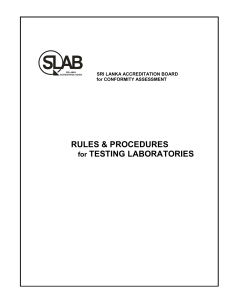 Rules & Procedures - Sri Lanka Accreditation Board