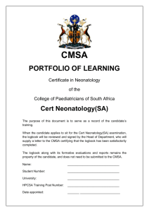 Cert Neonatology(SA) - The Colleges of Medicine of South Africa