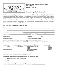 Unclassified Elective Registration Form