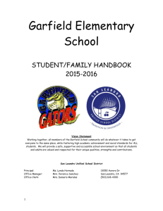 Dear Garfield Students, Parents and Families,