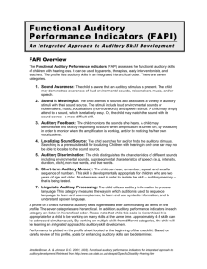 FAPI:Functional Auditory Performance Indicators
