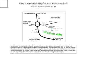 Map and directions to the Shire Brook Valley Visitor Centre (Word
