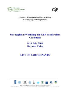 Final List of participants - Global Environment Facility