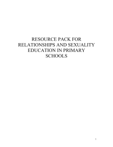 Resource Pack for RSE in Primary Schools