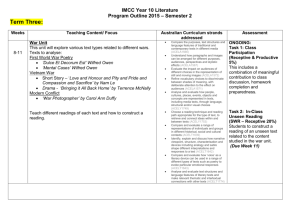 Year 10 Literature Program Semester 2 2015