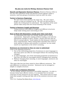 Six plus one traits for Writing- Sentence Fluency Trait