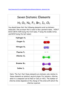 Diatomic Molecules. Some atoms are always found as