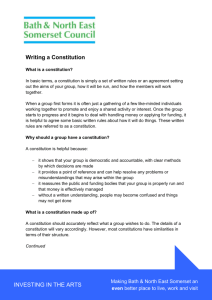 Writing A Constitution