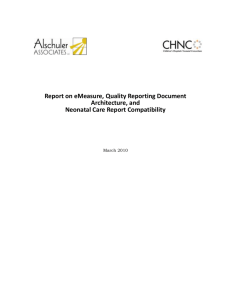 Report on eMeasure NCR and QRDA