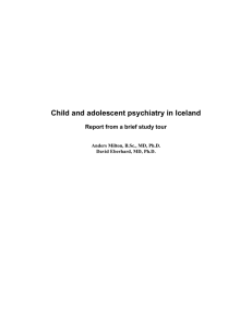 Child and adolescent psychiatry in Island