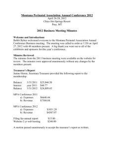 2012 Meeting Minutes - Montana Perinatal Association