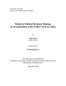 A theoretical framework - School of Media and Communication