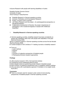 Inclusive Research with people with learning disabilities in Austria