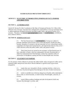 Model Flood Damage Prevention Ordinance