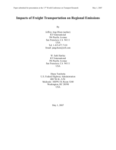 Freight Transportation Emissions In Metropolitan Areas