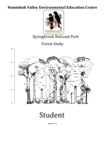 Springbrook Rainforest Study 2014 Student Booklet