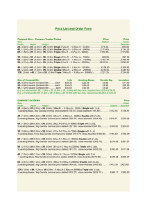 Price List and Order Form - Archwood Greenhouses, UK
