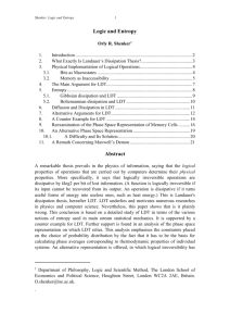 Logic and Entropy - PhilSci