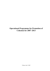 Operational Programme for Promotion of Cohesion for 2007–2013