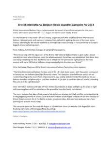 Bristol International Balloon Fiesta launches campsite for 2013
