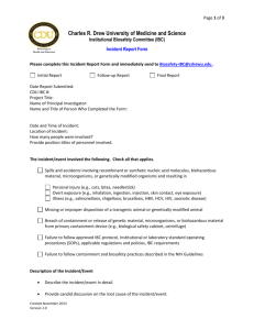 Incident Report Form - Charles R. Drew University of Medicine and