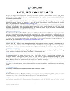 Taxes, Fees, and Surcharges - Comm-Core