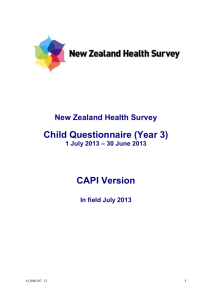 Child Questionnaire 2013/14