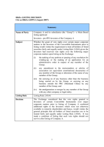 HKEx LISTING DECISION