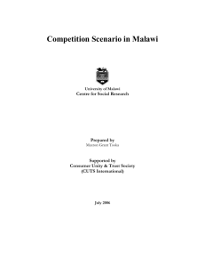 Competition and Consumer Protection in Malawi