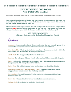 understanding dog foods and dog food labels