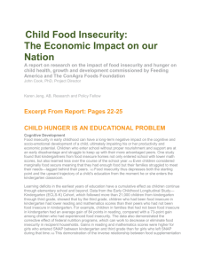 Food Insecurity and Education