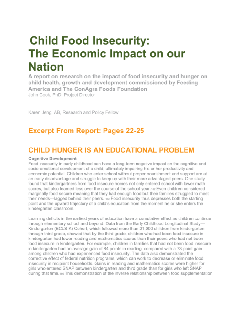 food insecurity research paper