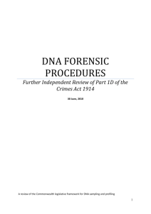 DNA Forensic Procedures - Attorney