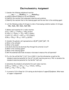 Chemical Equilibrium Chapter Assignment
