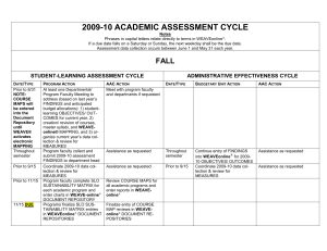 2009-2010 Assessment Cycle