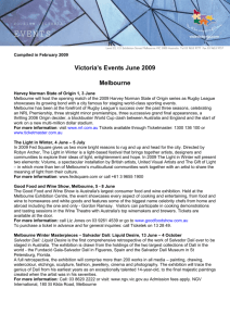 Victoria`s Events June 2009
