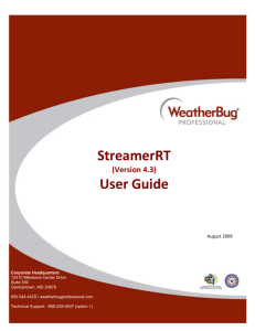 StreamerRT 4 3 User Guide August 2009