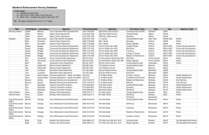 Stanford Enforcement Survey Database