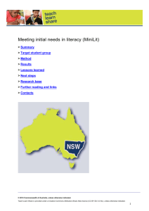 Meeting initial needs in literacy (MiniLit)