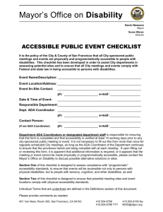 Accessible Public Event Checklist