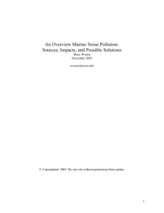 Marine Noise Pollution
