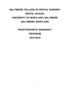 Program-Guide-15-16 - University of Maryland School of Dentistry