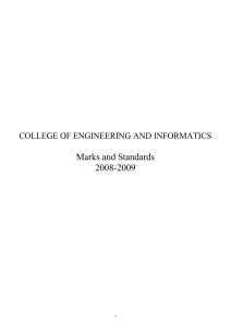 College of Engineering & Informatics 2008/9